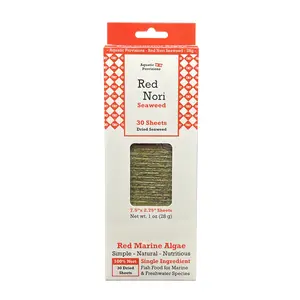 Fish Food 30 Sheets Red Nori Seaweed 1 oz For Saltwater and Freshwater Aquarium Fish