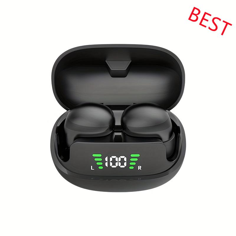 HOT Wireless Earbuds with LED HD Power Display  High-Quality Sound  Touch Controls  Tangle-Free Cable  Type-C Jack  Compatible with Android & Apple Phones  Rechargeable Lithium Battery - Mini In-Ear Design