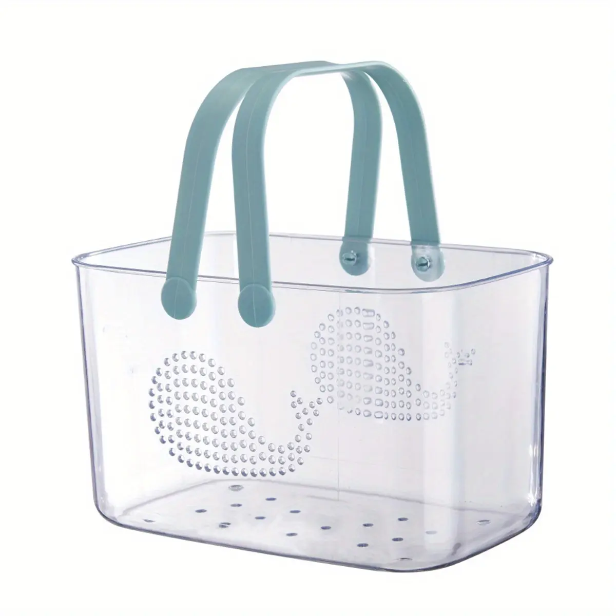 1 Bathroom Handheld Shower Basket, Plastic Bath Basket Desktop Storage Box, Wash and Bath Supplies Storage Basket, Bathroom Drainage Storage Basket