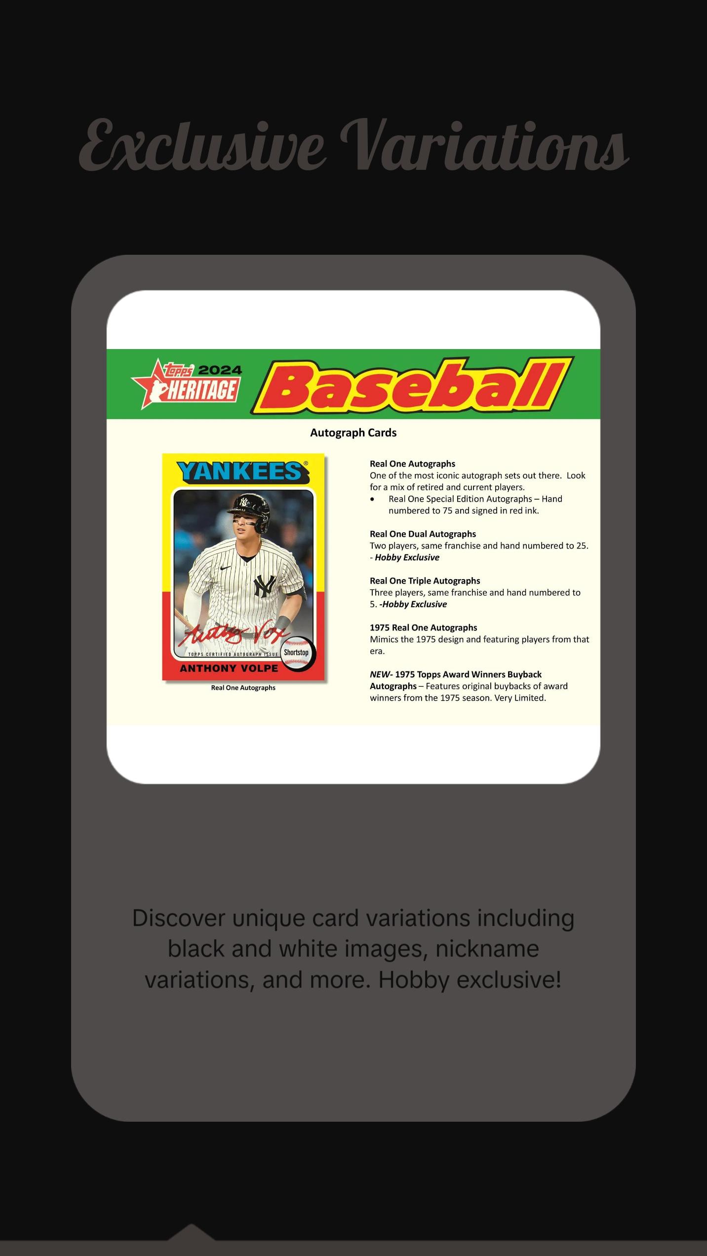 2024 Topps Heritage Baseball Hobby Pack