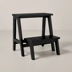 18" Wood Kitchen Step Stool - Black - Hearth & Hand with Magnolia