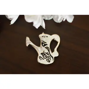 Gold Celestial Garden Moonlit Watering Can Hard Enamel Pin - Magical Galaxy Theme Enamel Pin - Enamel Pin - Keely Studios