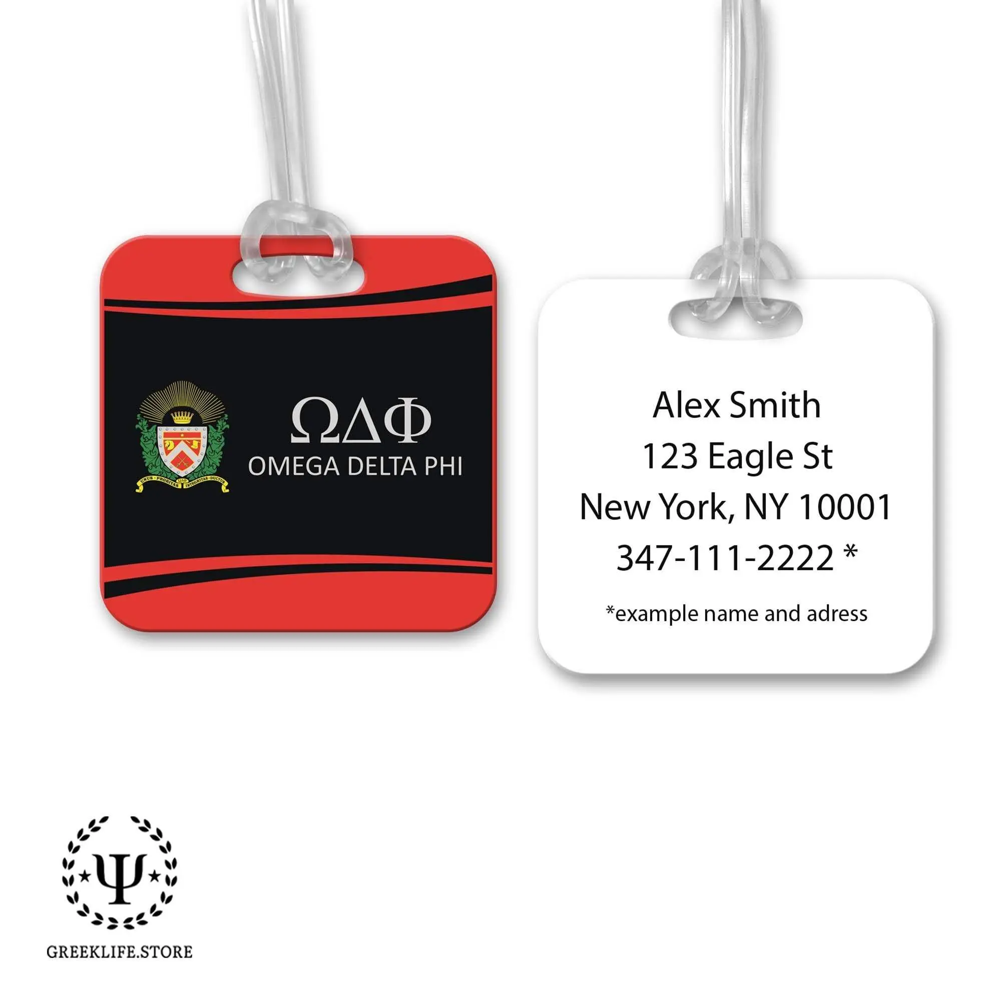 Omega Delta Phi Luggage Bag Tag (square)