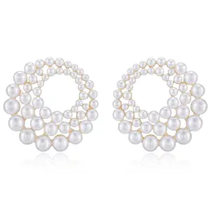 Ettika Blushing Faux Pearl Earrings