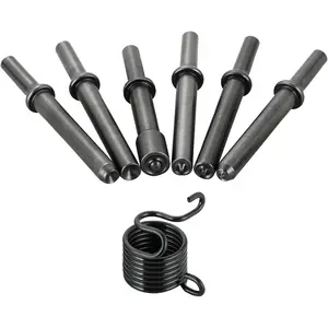 7 Pcs Heavy Duty Smoothing Pneumatic Air Rivet Hammer Tools Kit, High Carbon Steel Rivet Hammer Chisel with Spring