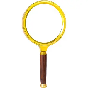 10X Handheld Magnifier, Antique Handle Reading Magnifying Glass for Reading Book, Inspection, , , Rocks, Map and Crossword Puzzle, 90mm