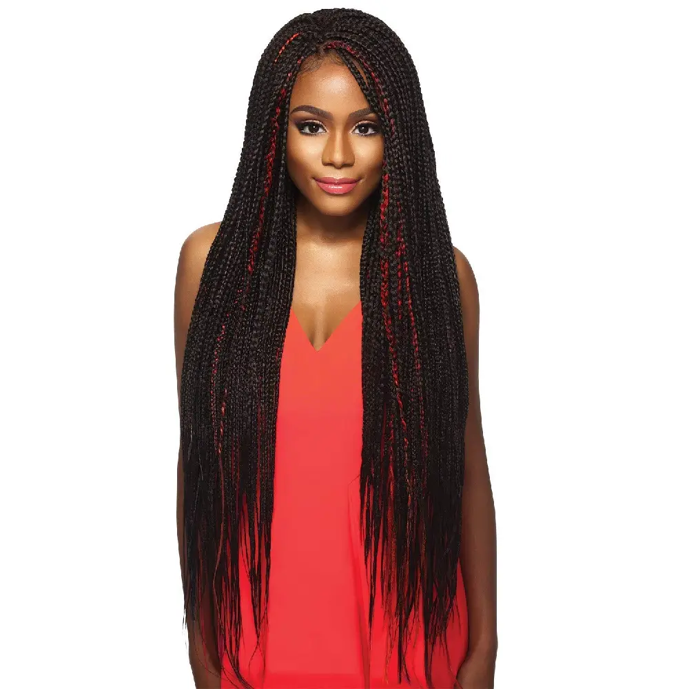 Outre X-Pression Pre-Stretched 42” Braided Synthetic Hair Extensions, 3x Pack, Hot Water Set Friendly, Ultra Lightweight, Easy to Manage Synthetic Extensions & Pieces