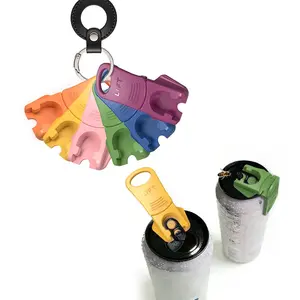 6-Piece Can Opener Set with Lid Covers, Multi-Color Drink Protectors, Ideal for Parties, Bbqs, Camping, Travel Essentials
