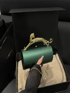 New Style Cylindrical Handbag for Women, Luxury High-End Box Bag, Fashionable and Versatile Crossbody Shoulder Bag, Perfect Gift for Valentine's Day and Parties, Handbag Shoulder Purse, Casual Handbag Satchel