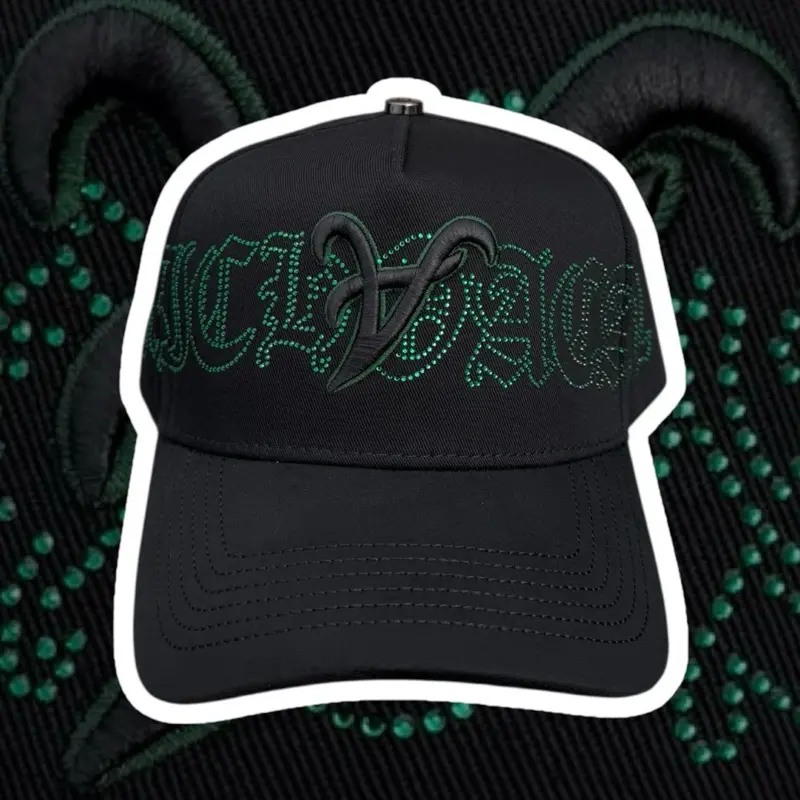 Michoacan Crystals GDL Caps Limited Edition Black Premium Suede Snapback Embroidered with Rhinestones Metal Pin Silk Interior Adjustable Fit