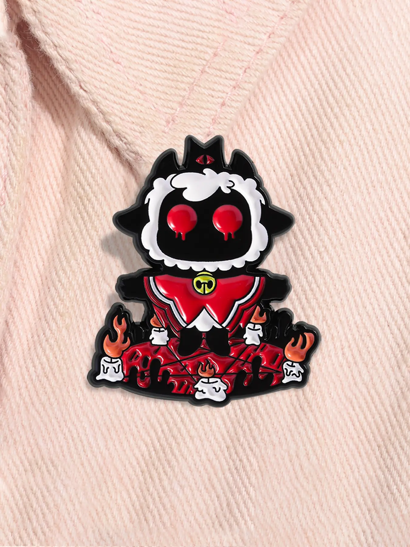 Cult of the Lamb AVG Game Enamel Pin Alloy Brooch Pin Lamb Leader Game Peripheral Metal Brooch Lapel Pins Lapel Backpack Badge Fashion Jewelry Accessories Gift for Gamer Friends