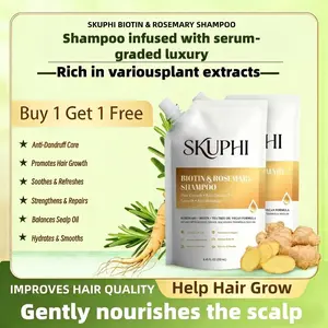 【Buy 1 Get 1 Free】SKUPHI Anti-Hair Fall Hair Loss Treatment Shampoo Oil Control Anti dandruff Haircare Ginseng Ginger Help Hair Growth Reduce Hair Loss Hydrolyzed Keratin Scalp Cleanser Conditioner250ML