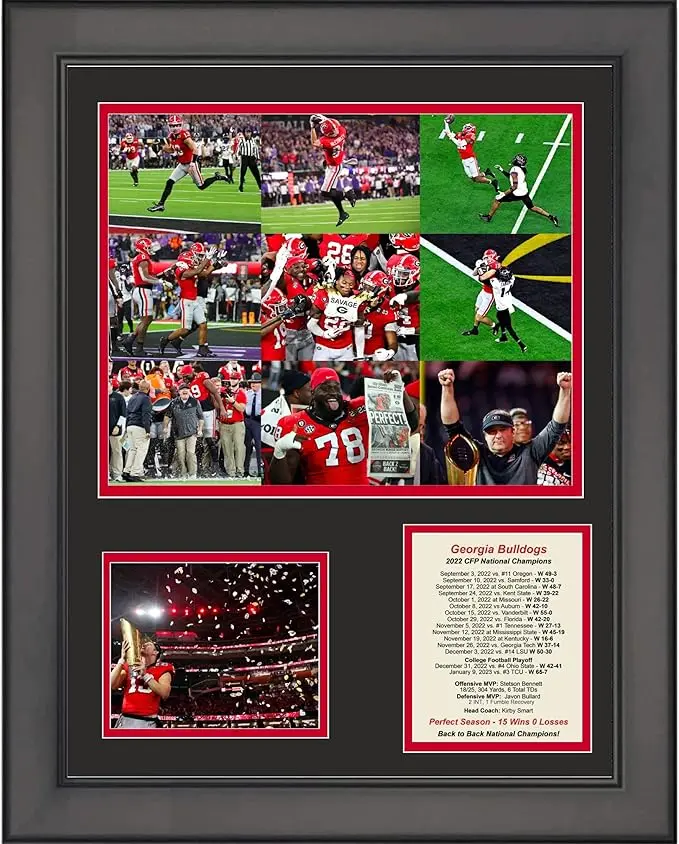 Memorabilia No Frame  Georgia Bulldogs 2022 College Football Playoff National Championship