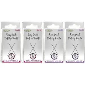 Ball-Tip Needles Size 26 and Size 28 Bundle, 4 Packages, 8 Needles