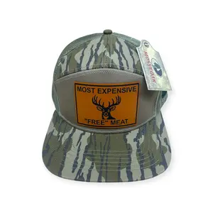 Most Expensive Free Meat Patch Hat - Camo 7 Panel Trucker Hat