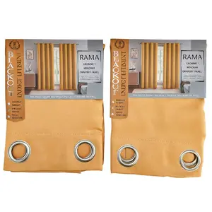 2 Pack Rama Gold Energy Efficient Curtains 2 Panels 54x84 Blackout Grommet Window Treatment
