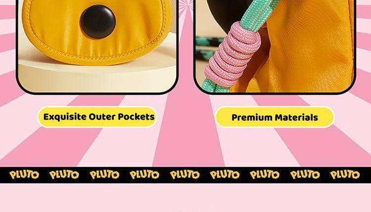 Disney Pluto 95th Anniversary Ear Design Handbag Crossbody Bag Cute & Stylish Disney Character Versatile Adjustable Stripe Handbag Holiday Halloween Christmas Gift for Kids Outdoor Valentine Gift for Girlfriends