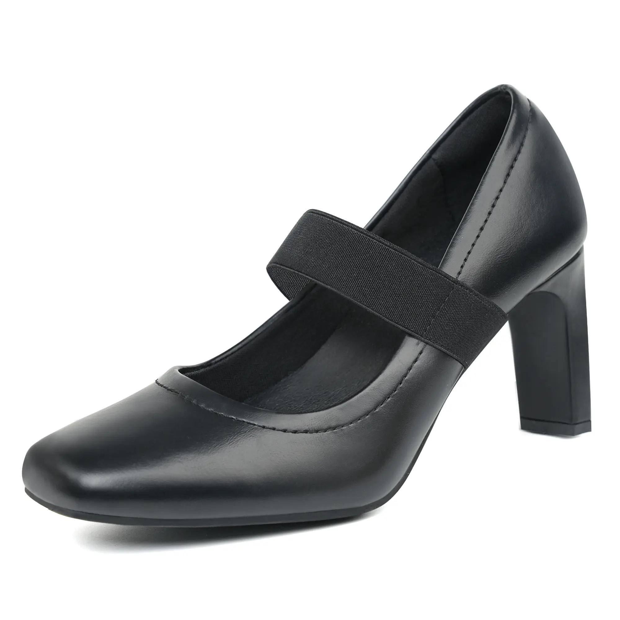 Ortho+rest Women's Elegant Mary Jane Pumps with a Square Toe and Classy Block Heel, Synthetic Footwear for Formal Occasions, Stylish, Heeled, Fashion, Block Heel Mary Jane Shoes, Chic Mary Jane Shoes