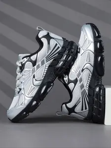 High-Quality Men's Casual Shoes, Comfortable Sporty Style, Silver Color Outdoor Training Sneakers, Medium Shoe Width, Less Than Ankle Height, Sports Shoes