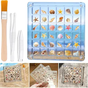 Acrylic Magnetic Display Box, Transparent Seashell Display Case, Beach Hut Collection Tools, Magnetic Storage Organizer for