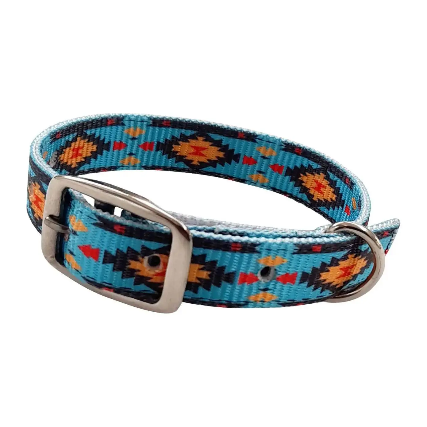 Teal Southwest designed nylon dog collar Teal Southwest designed nylon dog collar