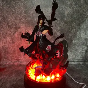 25cm Anime Figure Glow With Led Uchiha Itachi Pvc Action Figure Toy Uchiha Itachi And Crow Collection Model Toy