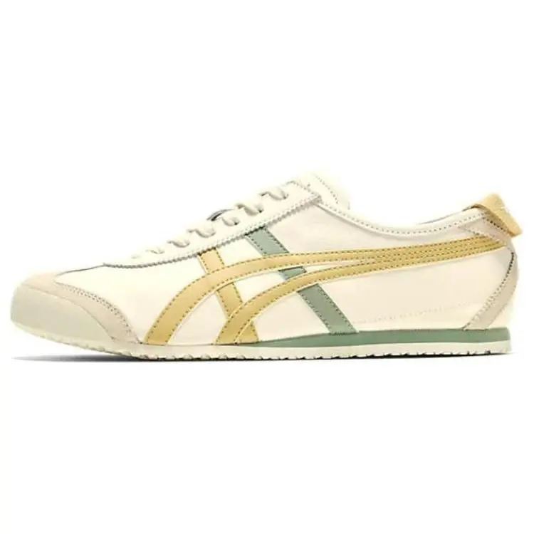 Onitsuka Tiger ASICS Mexico 66 Cream Mineral Brown Versatile Comfort Low Top Sneakers Unisex Off White 1183A201-120