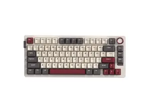 Rosewill Neon S75 Wireless Mechanical Gaming Keyboard, 80-Key Layout w/ Volume Knob, Bluetooth / 2.4GHz / USB-C, Hot-Swappable Brown Switches, RGB Backlit, 6000mAh Battery, Windows & macOS, White