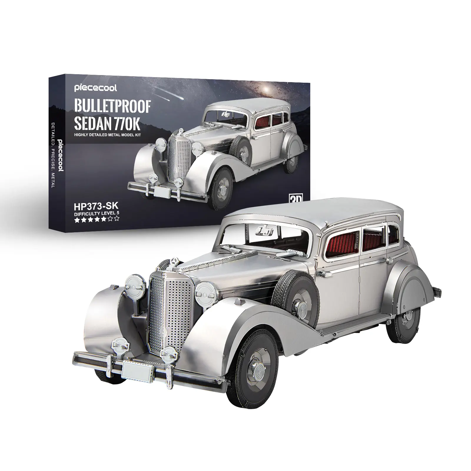 Piececool 3D Puzzles for Adults, Sedan 770k Car Model Building