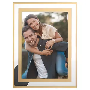 REGALWOVEN Glass Picture Frame for Tabletop Display Vertical or Horizontal, Real Glass Photo Frames for Classy, Holiday, Wedding Home, Office Decor