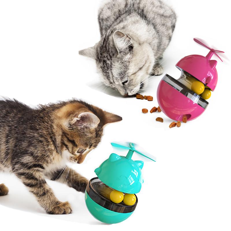 2-in-1 Interactive Cat Feeder Toy – Features Dual Rolling Balls, Self ...