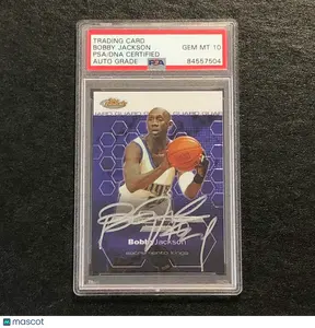 2002-03 Topps Finest #69 Bobby Jackson Signed Card AUTO 10 PSA/DNA Slabbed Kings