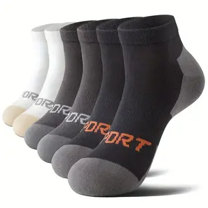 6 Pairs Men'S Casual Ankle Socks - Moisture-Wicking, Breathable Summer Socks with Arch Support, Geometric Patterns, Lightweight & Comfortable for Home or Office Use (9-12 Sizes), Comfortable Socks | Modern Sock Design | Moisturewicking Fabric, Cute Socks