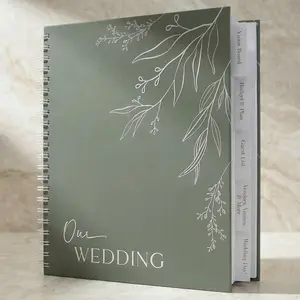 Beautiful Minimalistic Wedding Planner Book and Organizer - Enhance Excitement and Makes Your Countdown Planning Easy - Unique Engagement Gift for Newly Engaged Couples, Future Brides and Grooms