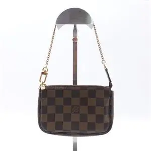Pre-owned Louis Vuitton Canvas Clutches & Wristlets Pochette Mini Damier Ebene Pouch T JM0000186488