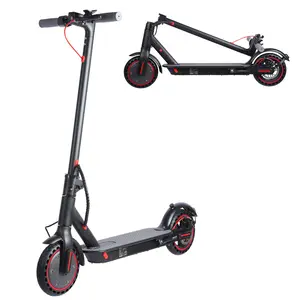 Electric scooter - Top speed 19 mph, 8.5-inch honeycomb solid tires, 350-watt motor, 21-mile range, adjustable speed, foldable commuter scooter with dual brakes and app control, suitable for students.