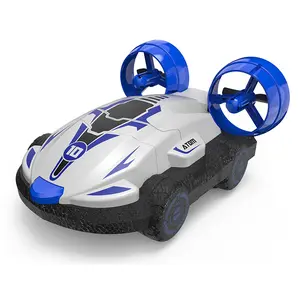 Water and Land Two-in-One Remote Control Air Cushion Boat Fast Drone Boat Drift Car Charging Outdoor Children's Toy High Speed