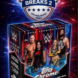 Topps WWE 2026 Chrome Trading Cards Box - 10 Packs Per Box, 30 Cards Per Pack, Established 2024, Collectible Series
