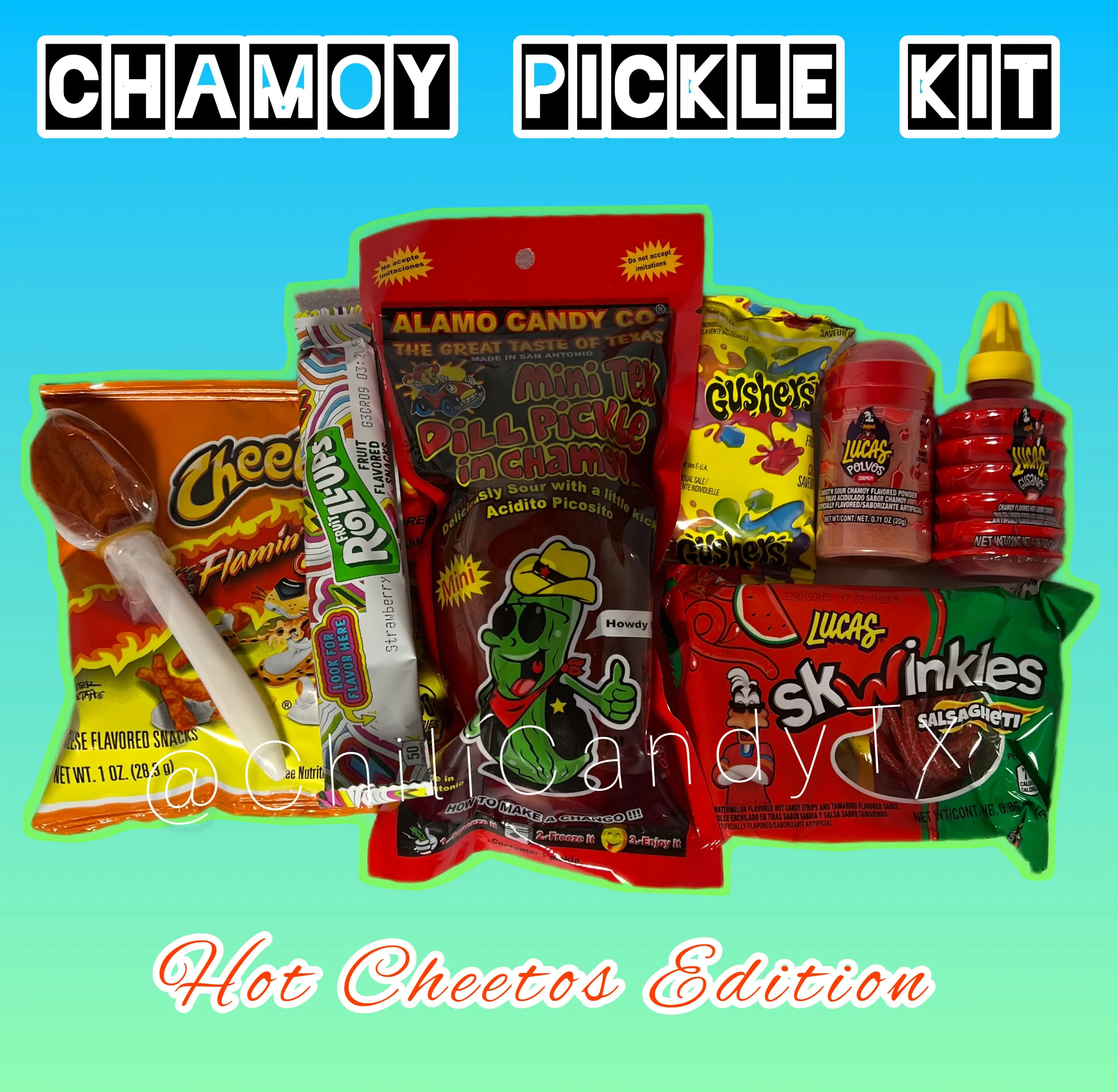 Chamoy Pickle Kit With Hot Cheetos Chamoy Pickle Kit With Hot Cheetos