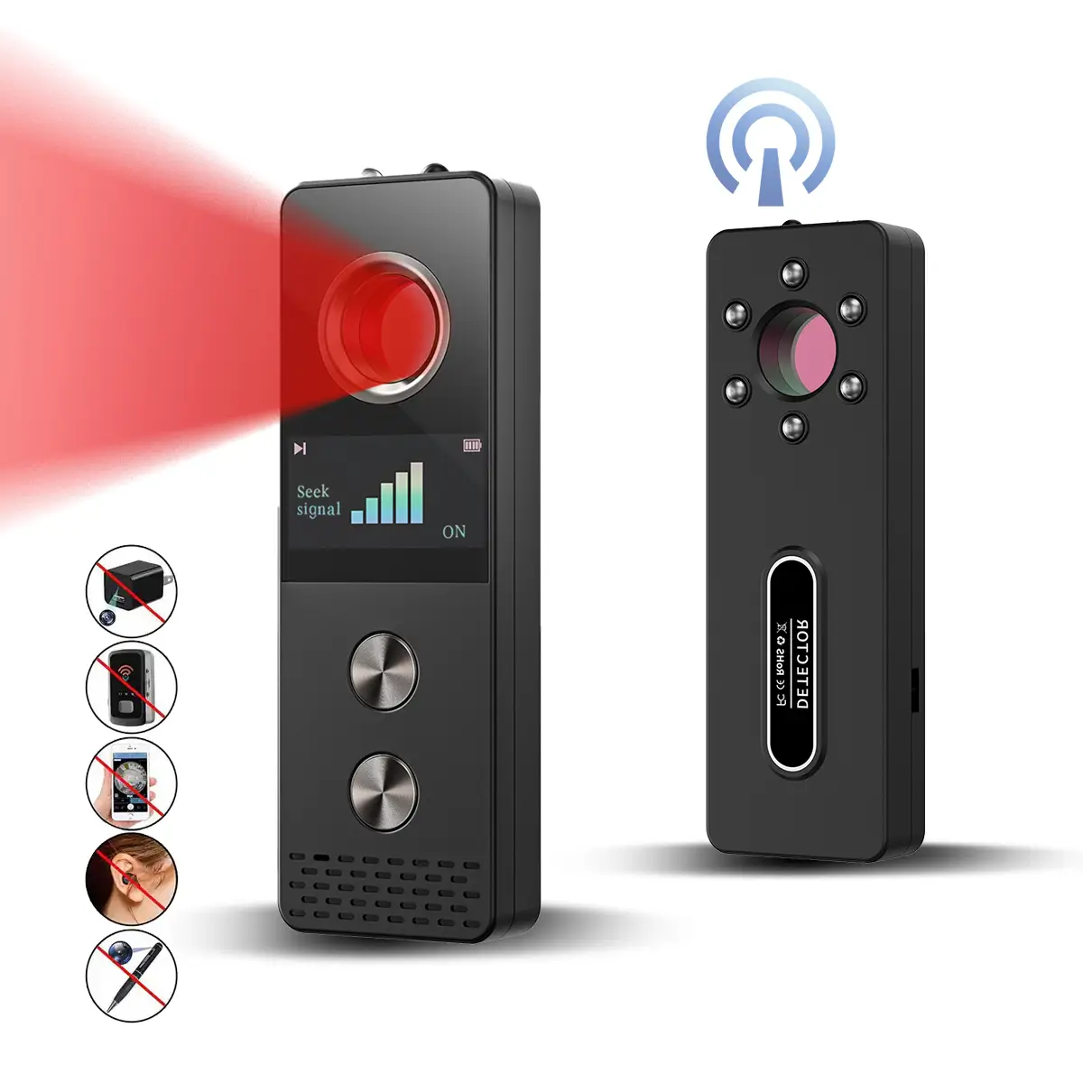 Advanced Hidden Device Detector with RF Magnetic IR Scanning Identifies Cameras GPS Trackers & Listening Devices in Hotels Airbnb Offices Features Rea