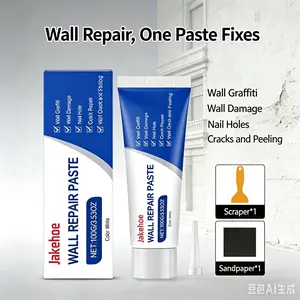 Large Size Wall Repair Paste, for Wall Peeling, Bulging, Graffiti Covering, Whitening & Patching, White Putty, Waterproof and Mildewproof