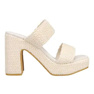 BEACH by Matisse Womens Gem Platform Block  Casual Sandals Casual High Heel 3" & Up - Off White