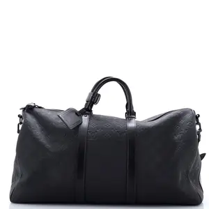 Pre-owned Louis Vuitton Leather Travel Bags Keepall Bandouliere Bag Taurillon Monogram 50 by Rebag