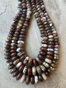 Rare AAA+ Arizona Wild Horse Big Graduated 8-18mm Rondelle Beads Strand 18 Inch Strand Magnesite Hematite Gemstone