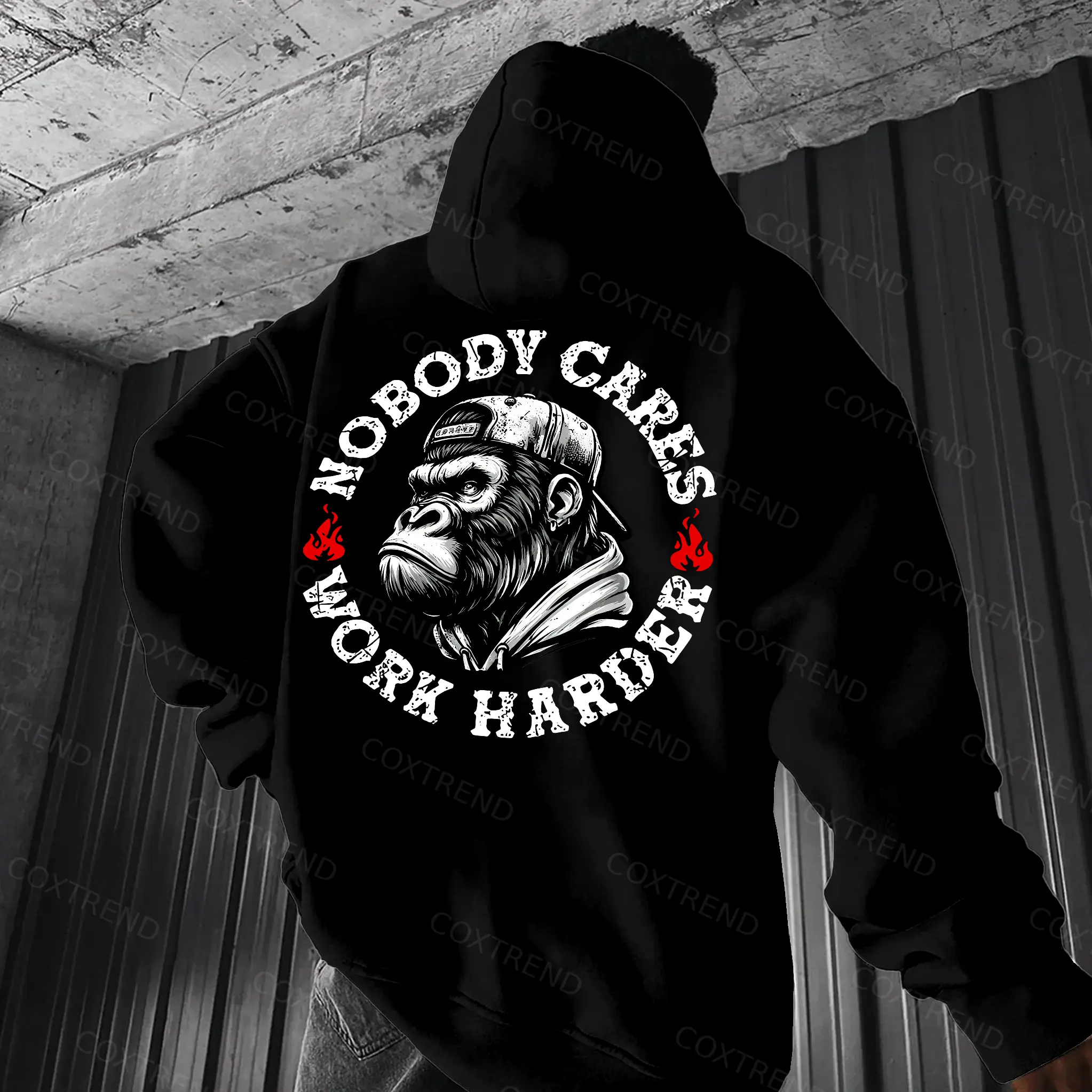 Nobody Cares Work Harder Monkey Print T-shirt, Hoodie & Sweater - Unisex Sizes S-5XL