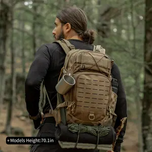 Mardingtop 25L 915D Cordura Classic Tactical Large Capacity Casual Military Backpack for Men with Molle system webbing design Backpack for Hiking Camping Outdoor Fitness Travel Bag Durable fishing EDC BOB affordable outdoor gear