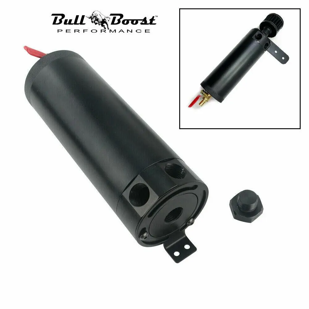 Universal Large 7.5 oz Oil Catch Can Reservoir Tank with Mount Bracket