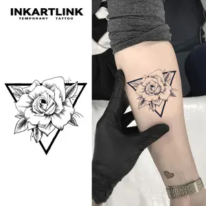 INKARTLINK Tattoo Tech, 2 Sheets Semi-Permanent Temporary Tattoos ,​​Eclipsed Thorn​​,Adult Art Design,Lasts 1-2 Weeks, Waterproof, Realistic Look, No Adhesive, No Reflection,For Man And Woman,Ideal for Swimming, Party