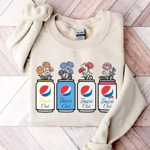 Diet Pepsi Sweatshirt, Diet Pepsi Club T-Shirt, Gifts For Pepsi Lovers, Floral Soda Can Crewneck Sweatshirt Unique Gift For Friends - Color Spectrum Choice - Every Size, Every Body - Style Selections - Men's And Women's Choices - Streetwear Essentials