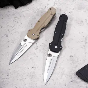 Everyday Carry Folding Knife with Spyder Hole, Non-slip G10 Handle, 2 Color Options